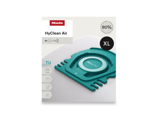 Miele HyClean Air TU Vacuum Bags XL 8 Pack