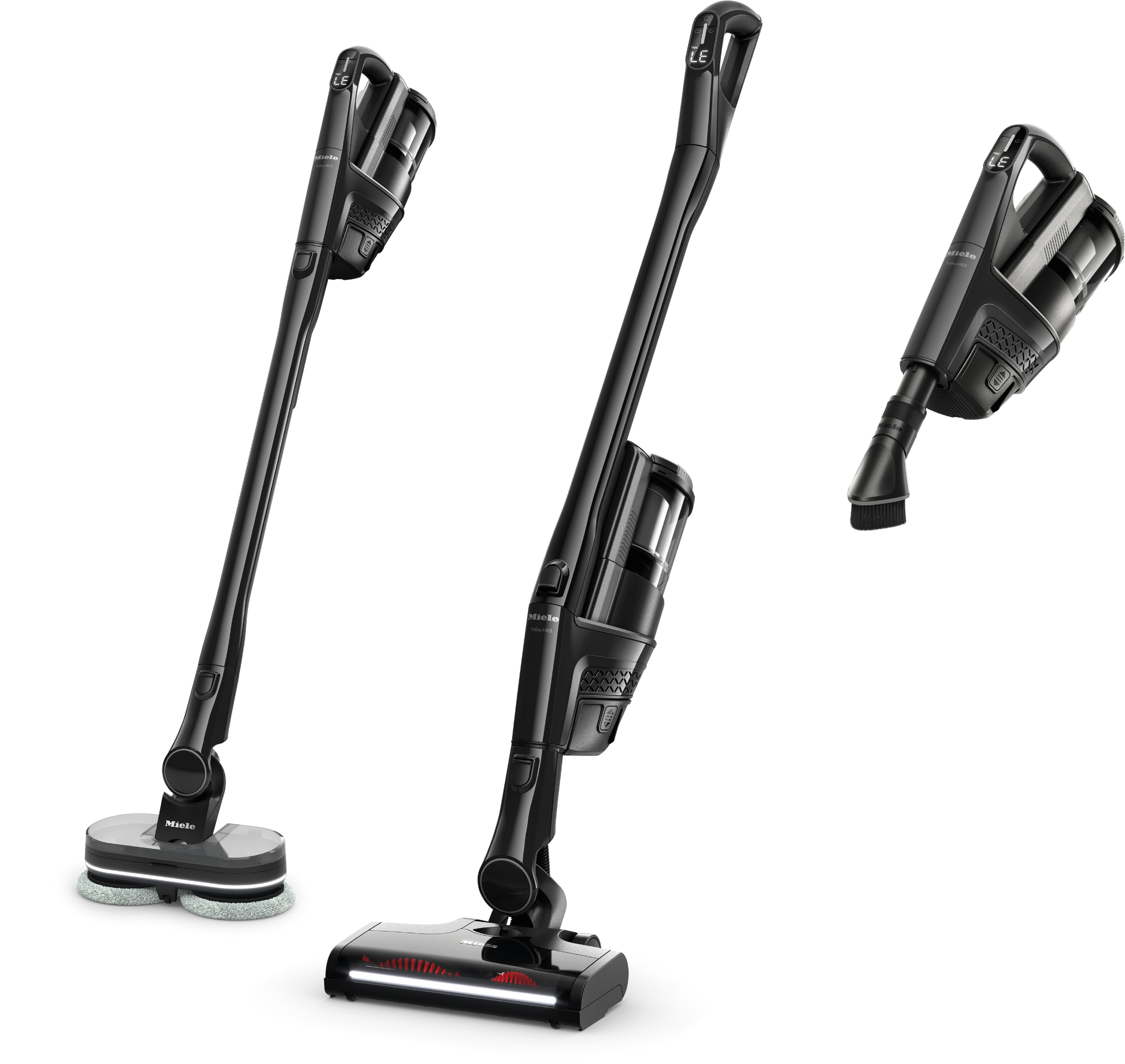 Miele Triflex HX3 Aqua Cordless Vacuum and Mop - Obsidian Black