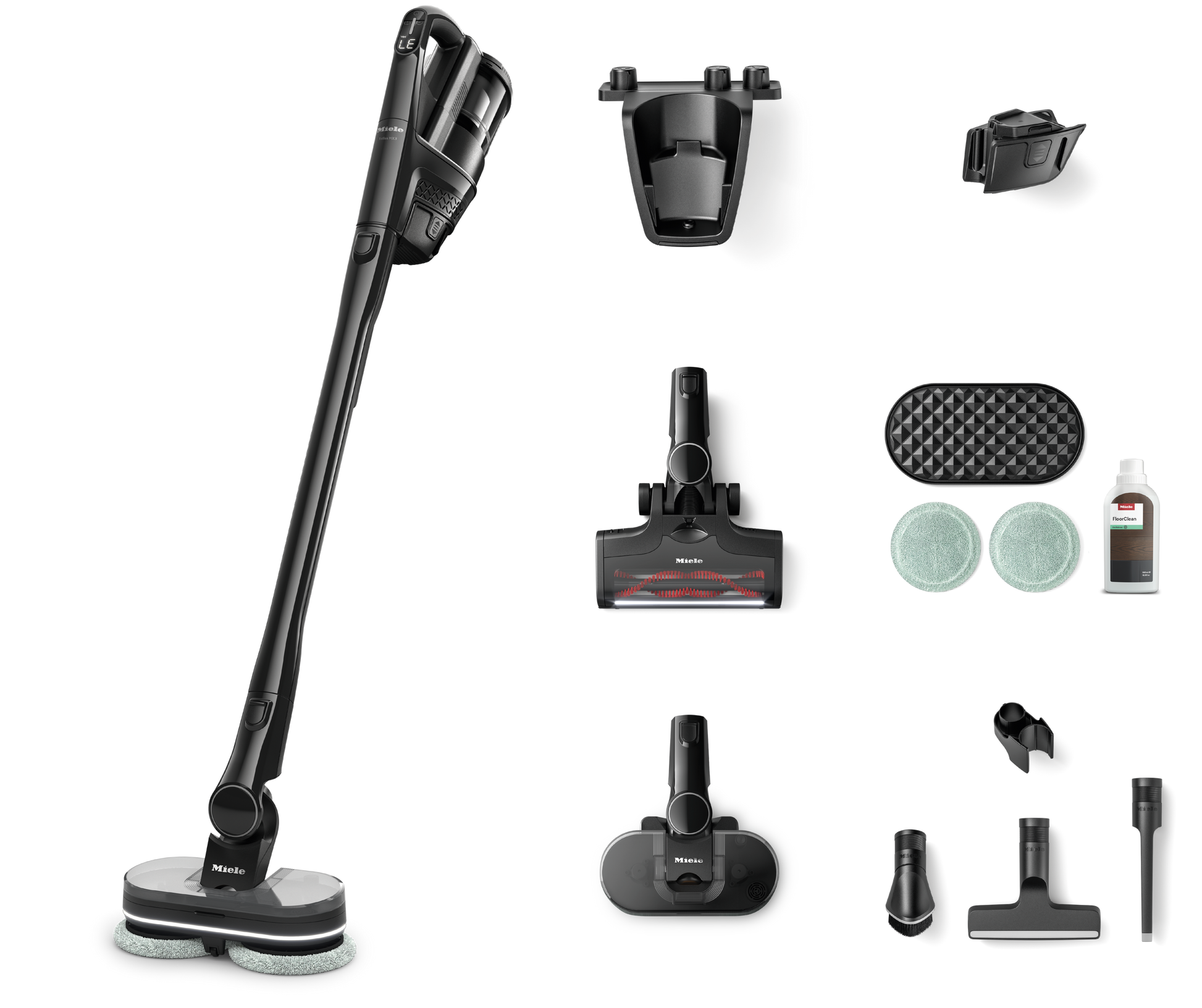 Miele Triflex HX3 Aqua Cordless Vacuum and Mop - Obsidian Black