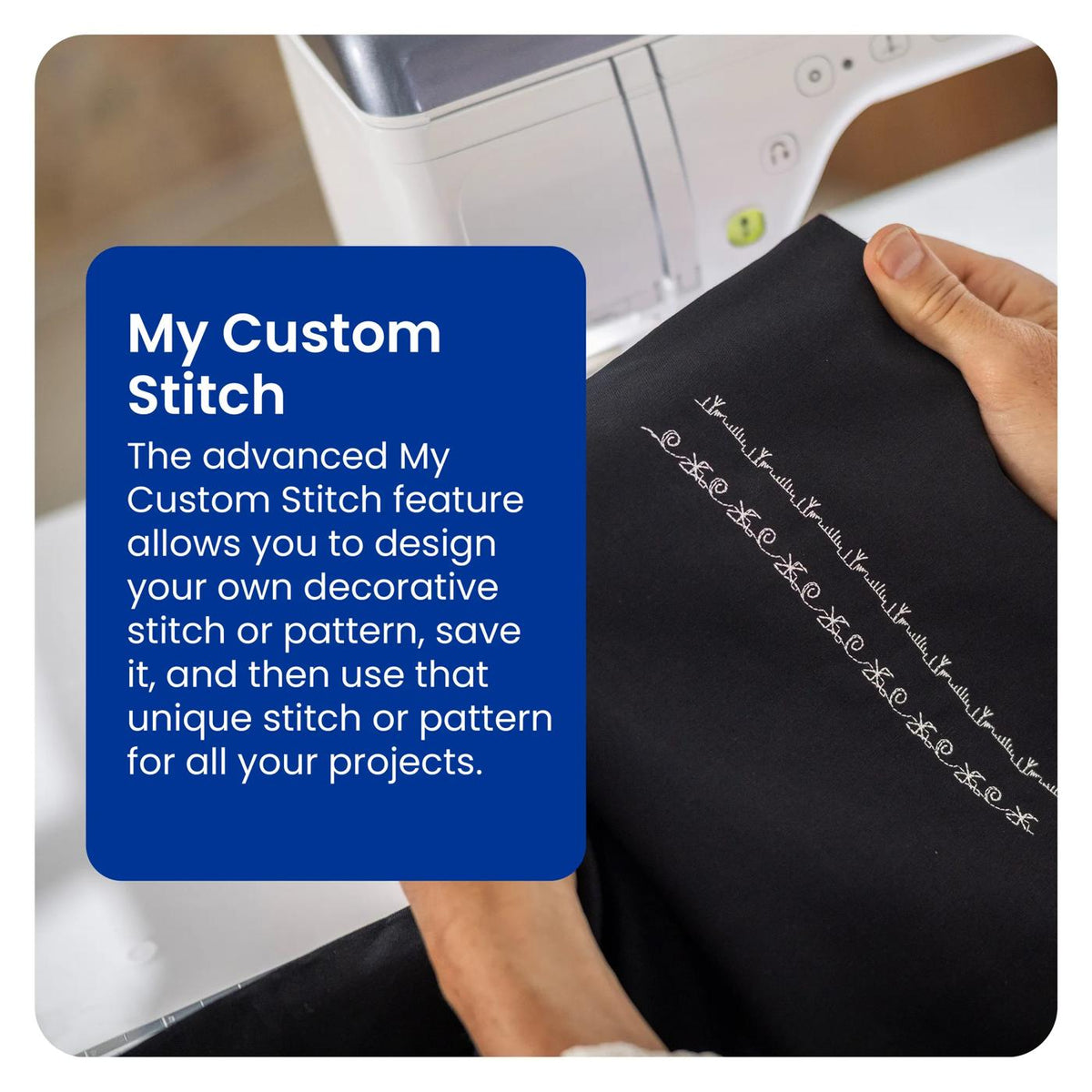 Custom stitch pattern made with Brother Celeste CX1 My Custom Stitch