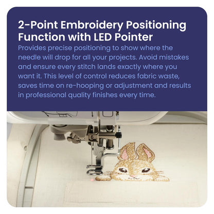 Brother Celeste CX1e 2-point positioning with LED pointer