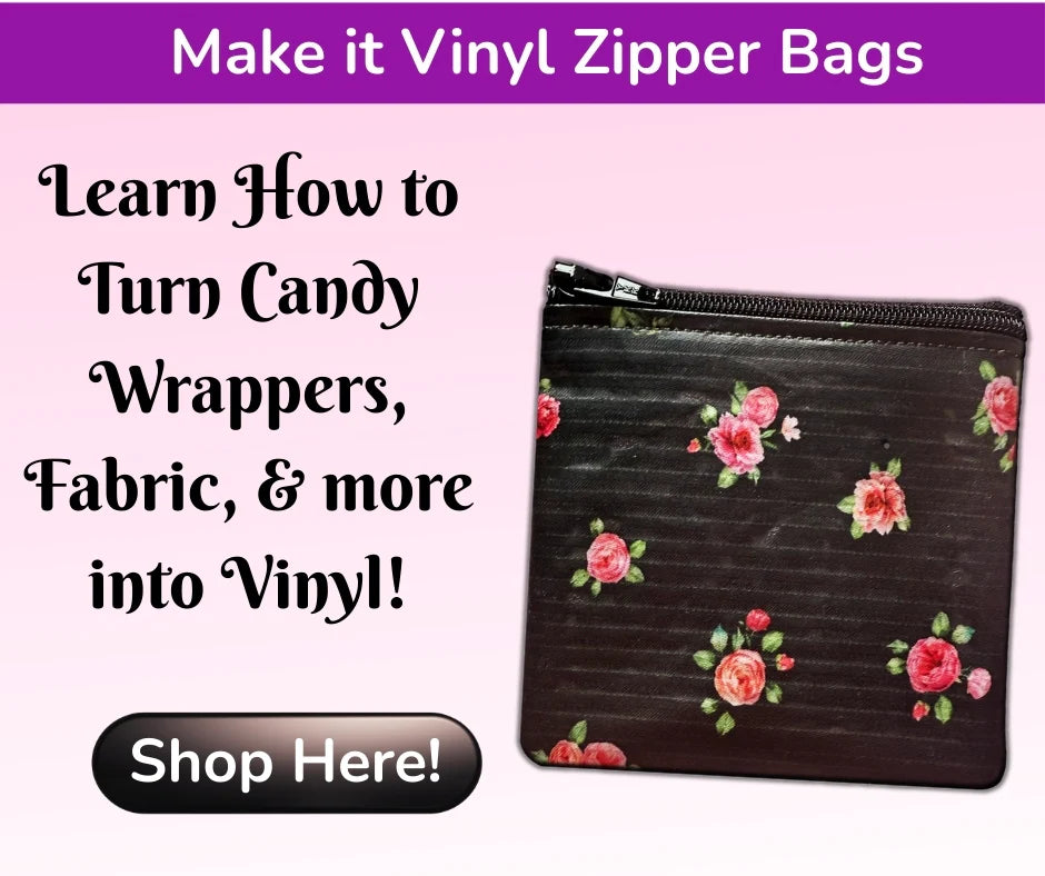 Make it Vinyl Zipper Bags In the Hoop Machine Embroidery Design