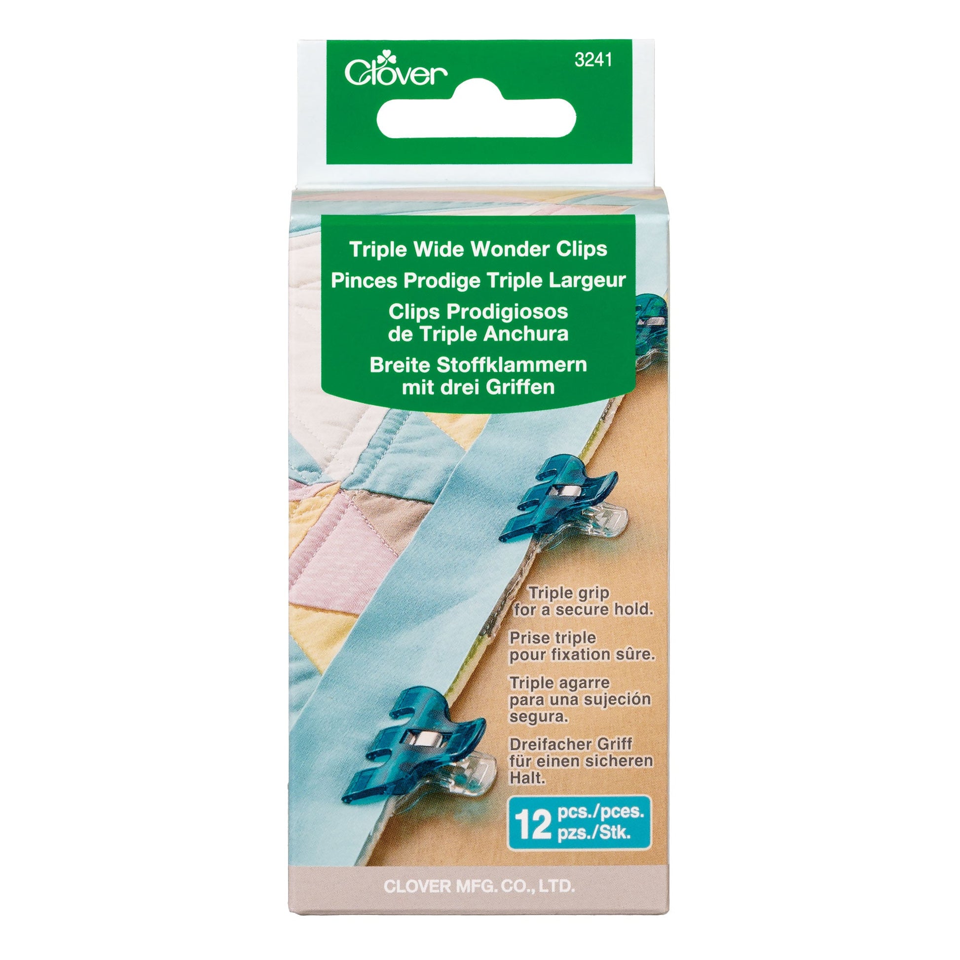 Clover Triple Wide Wonder Clips - 12 Pack