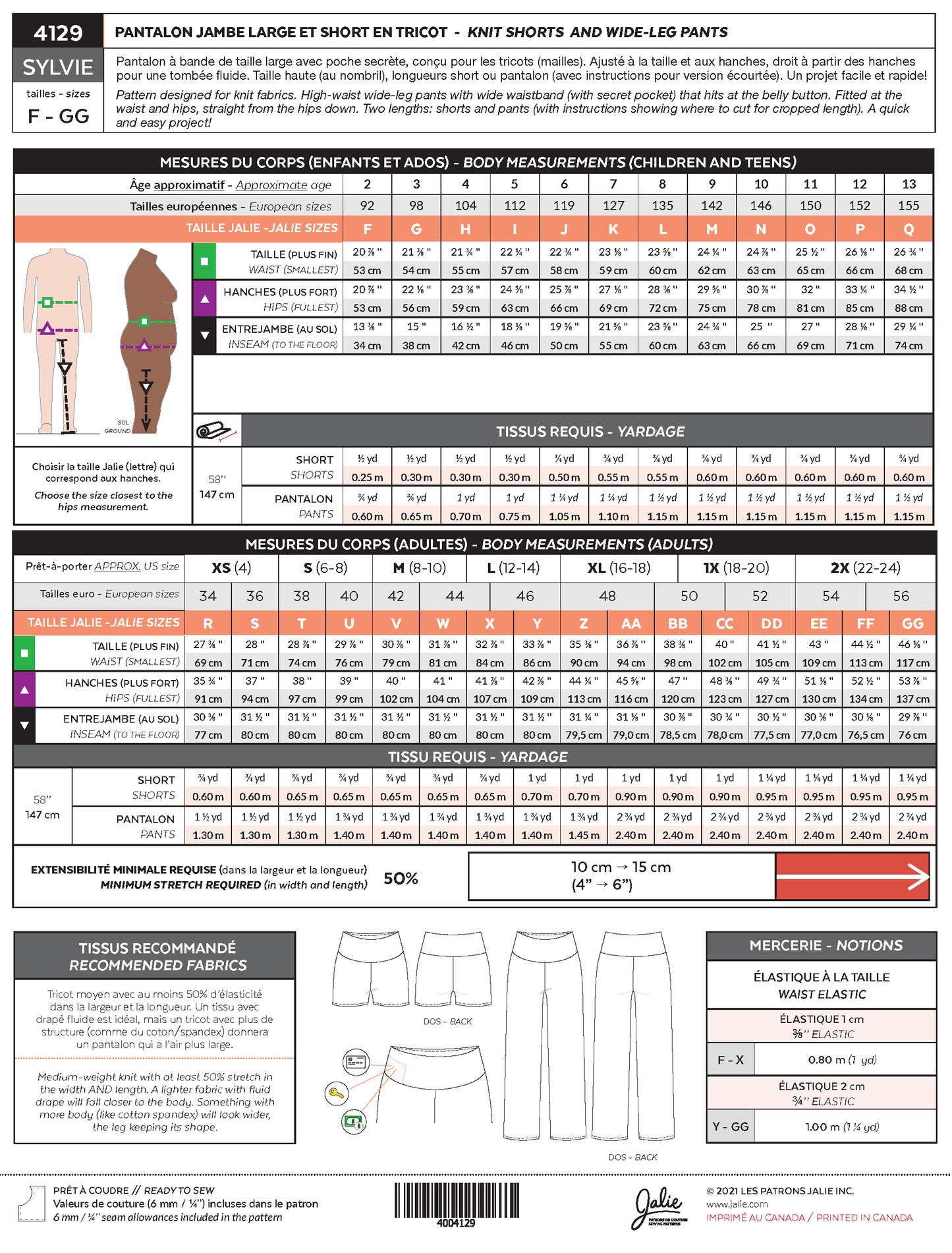 SYLVIE Knit shorts and wide-leg pants