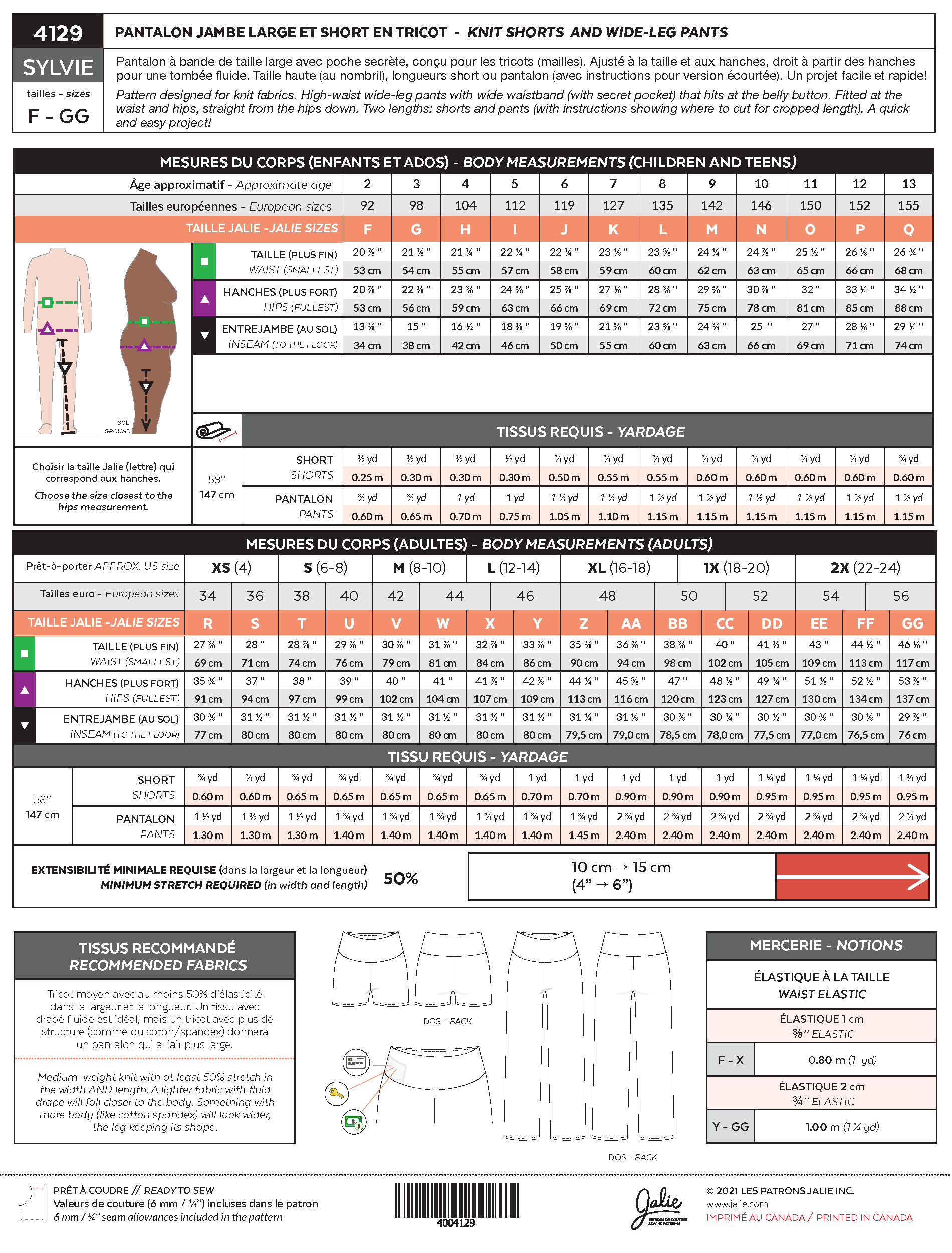 SYLVIE Knit shorts and wide-leg pants