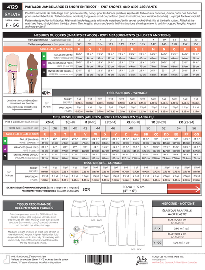 SYLVIE Knit shorts and wide-leg pants