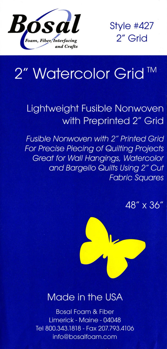 2" Watercolor Grid Fusible Interfacing, 48" x 1yd