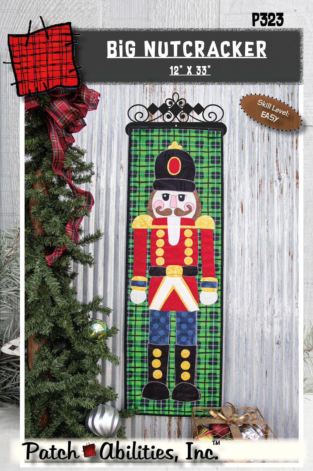 Big Nutcracker wall hanging pattern by Patch Abilities, 12 by 33 inches