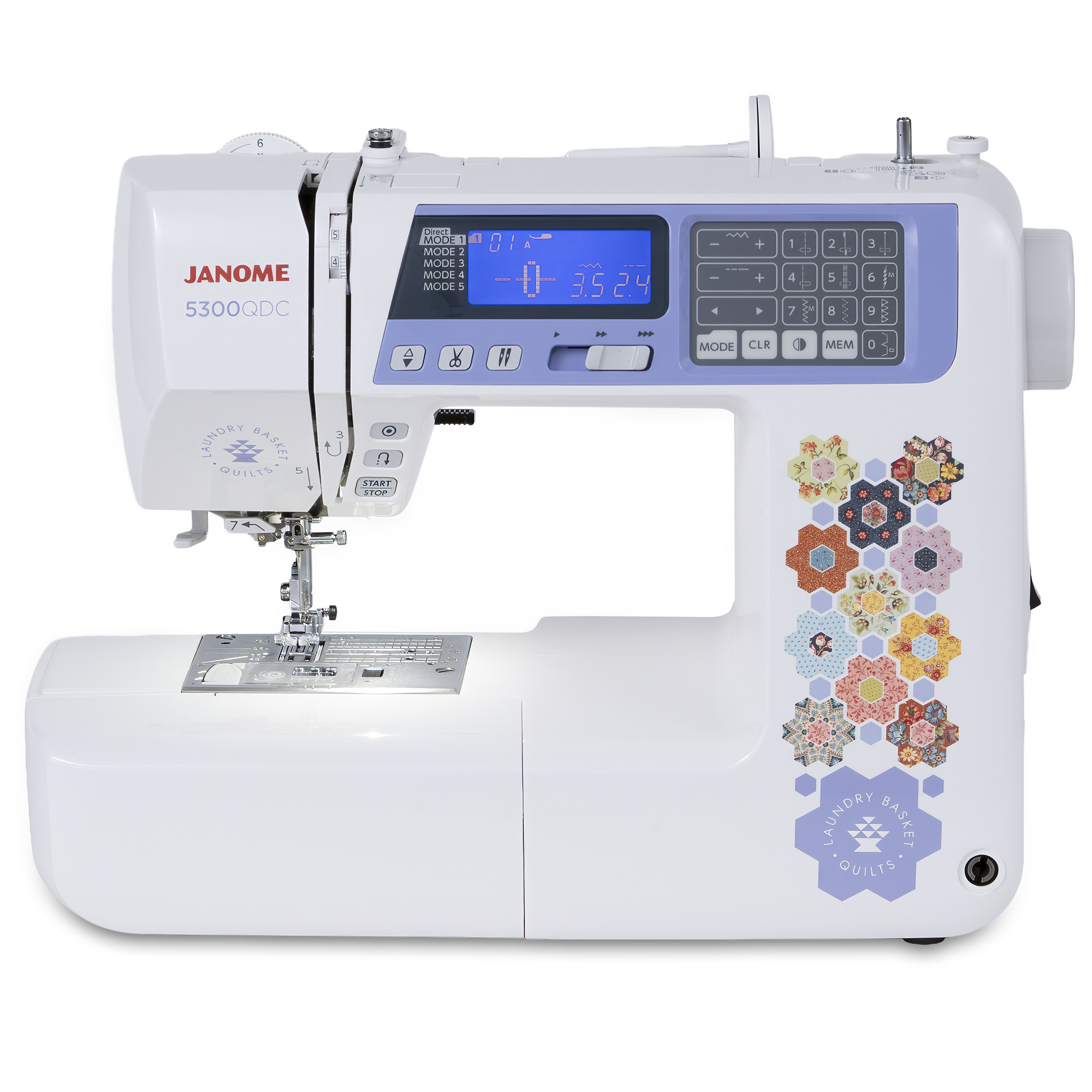Janome 5300QDC Laundry Basket Quilts Special Edition Sewing and Quilting Machine