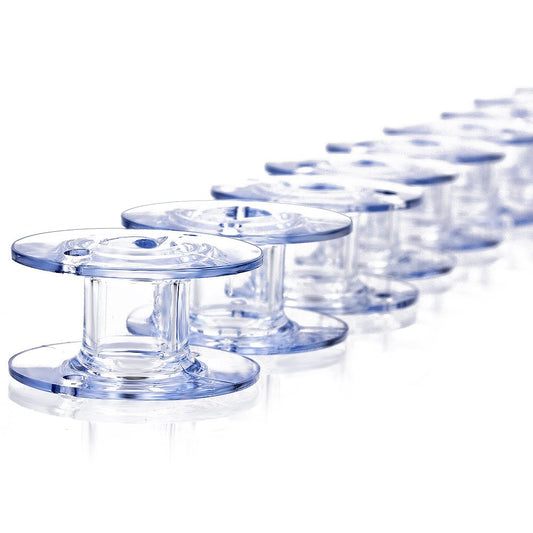 Brother Bobbins SA156 Clear Plastic, 10-pack, Class 15, 11.5 size