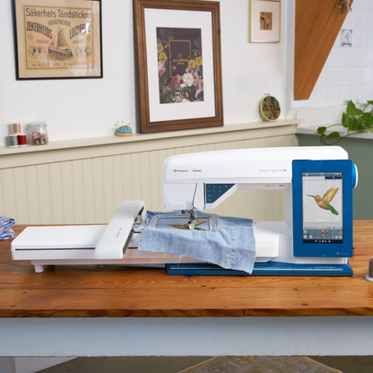 Husqvarna Viking Designer Sapphire 85 sewing and embroidery machine