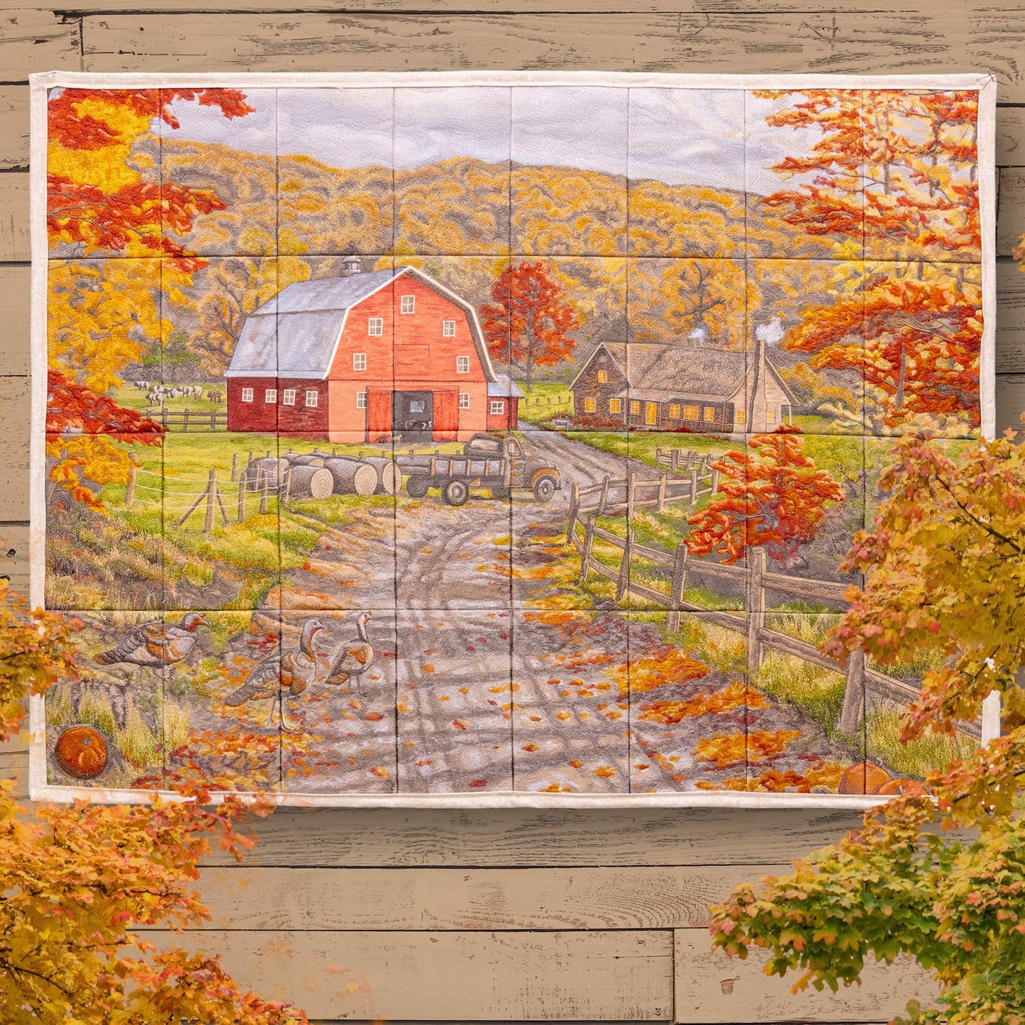 OESD Late Afternoon on the Farm tiling scene by Thomas Kinkade