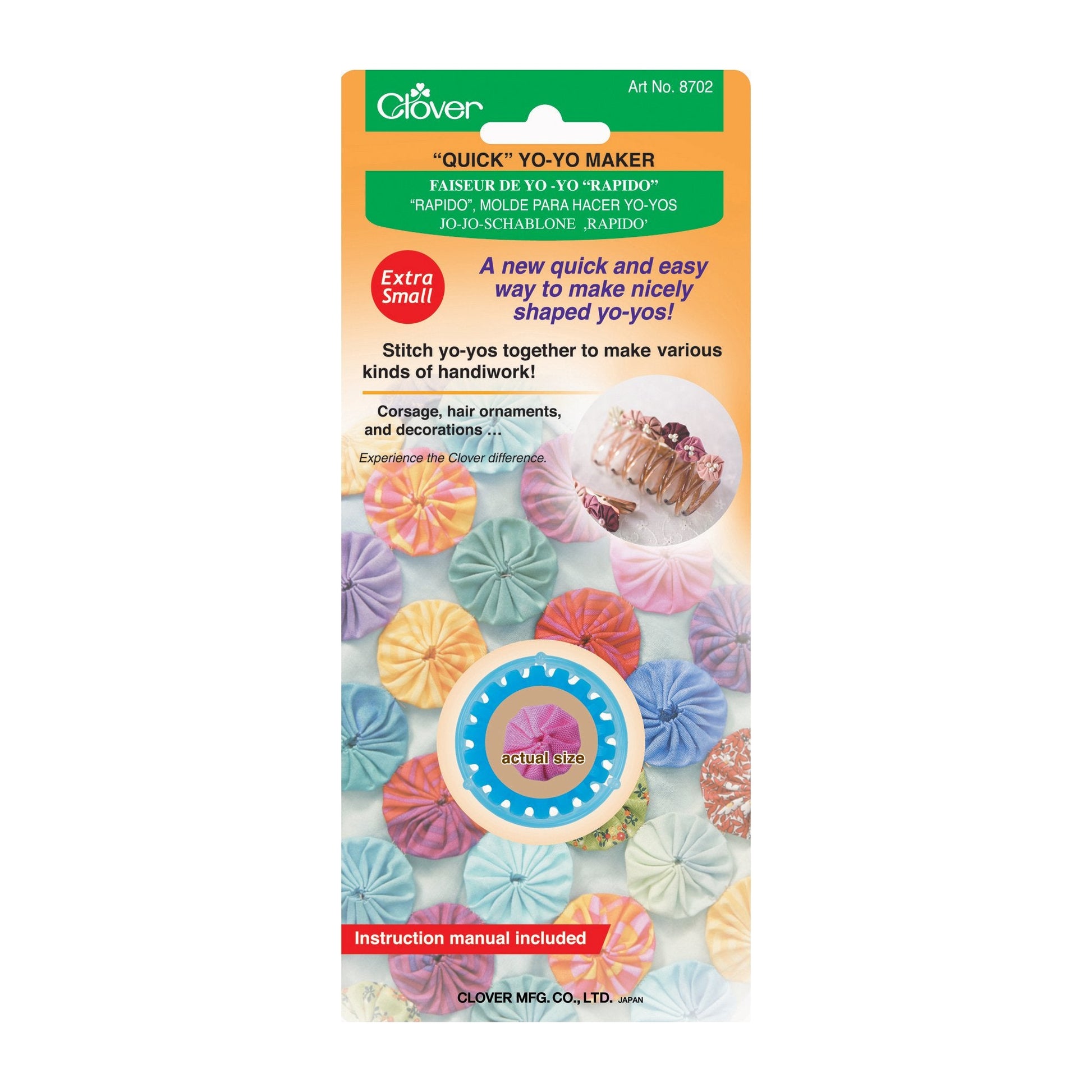 Clover Quick Yo-Yo Maker, Extra Small, 3 Count
