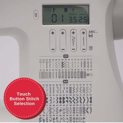 Singer C7290Q touch button stitch selection and LCD screen