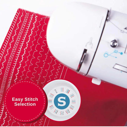Singer Fashion Mate 3342 stitch selector dial and sample stitches