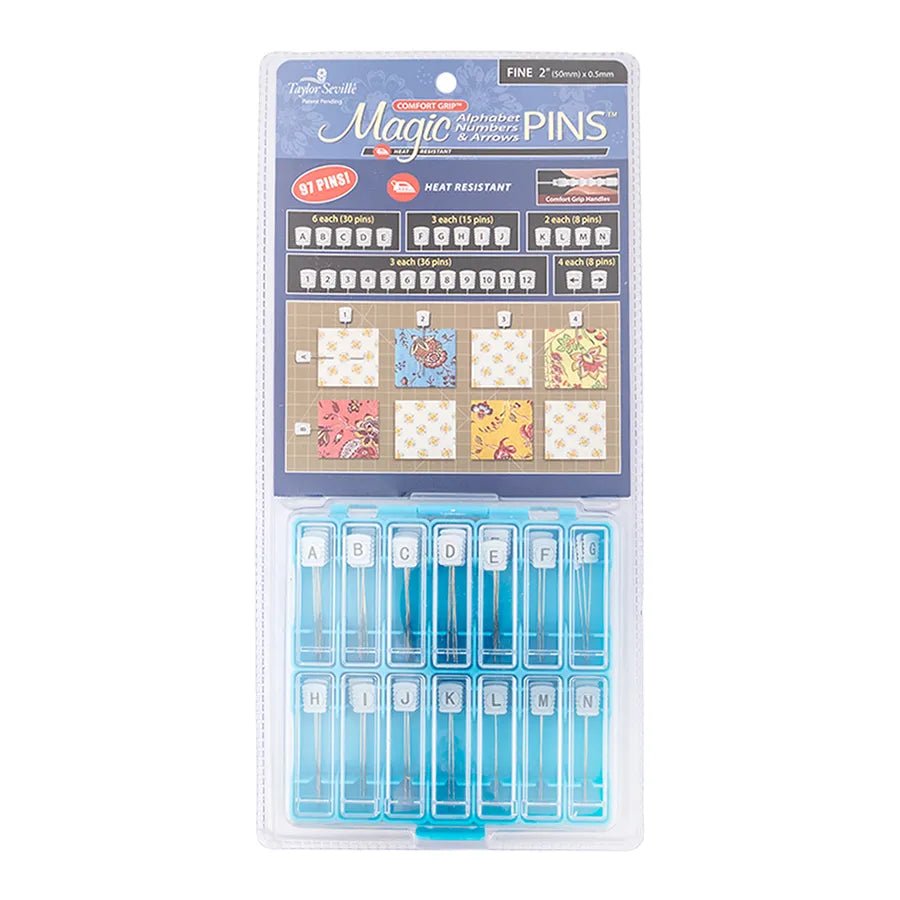 97 Fine Flat Head Alphabet Numbers & Arrows Magic Pins