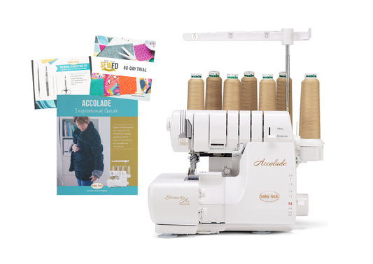 Baby Lock Accolade 8/7/6 Serger - with FREE Online Classes & Inspirational Guide (BA-LOK60D + STWB-BLS8)