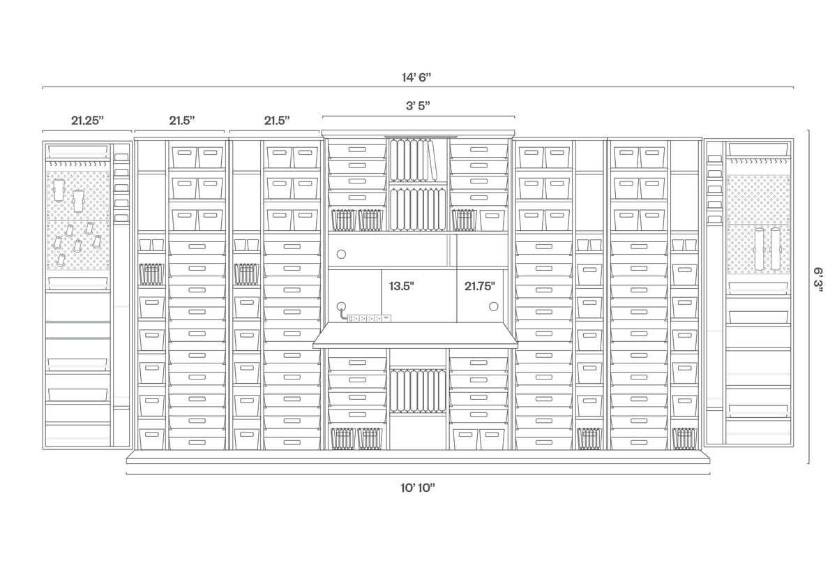 DreamBox XL Plus open dimensions drawing