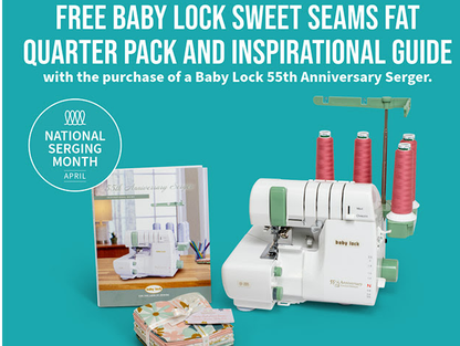 Baby Lock 55th Anniversary Limited Edition Serger - with FREE Bundle (BLE3ATW-3-BUNDLE)