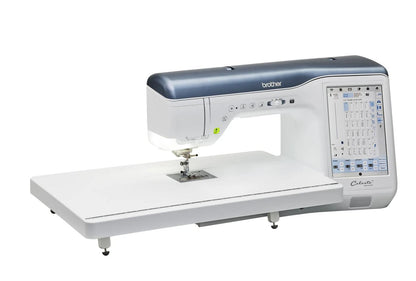 Brother Celeste CX1 with wide extension table, angle view