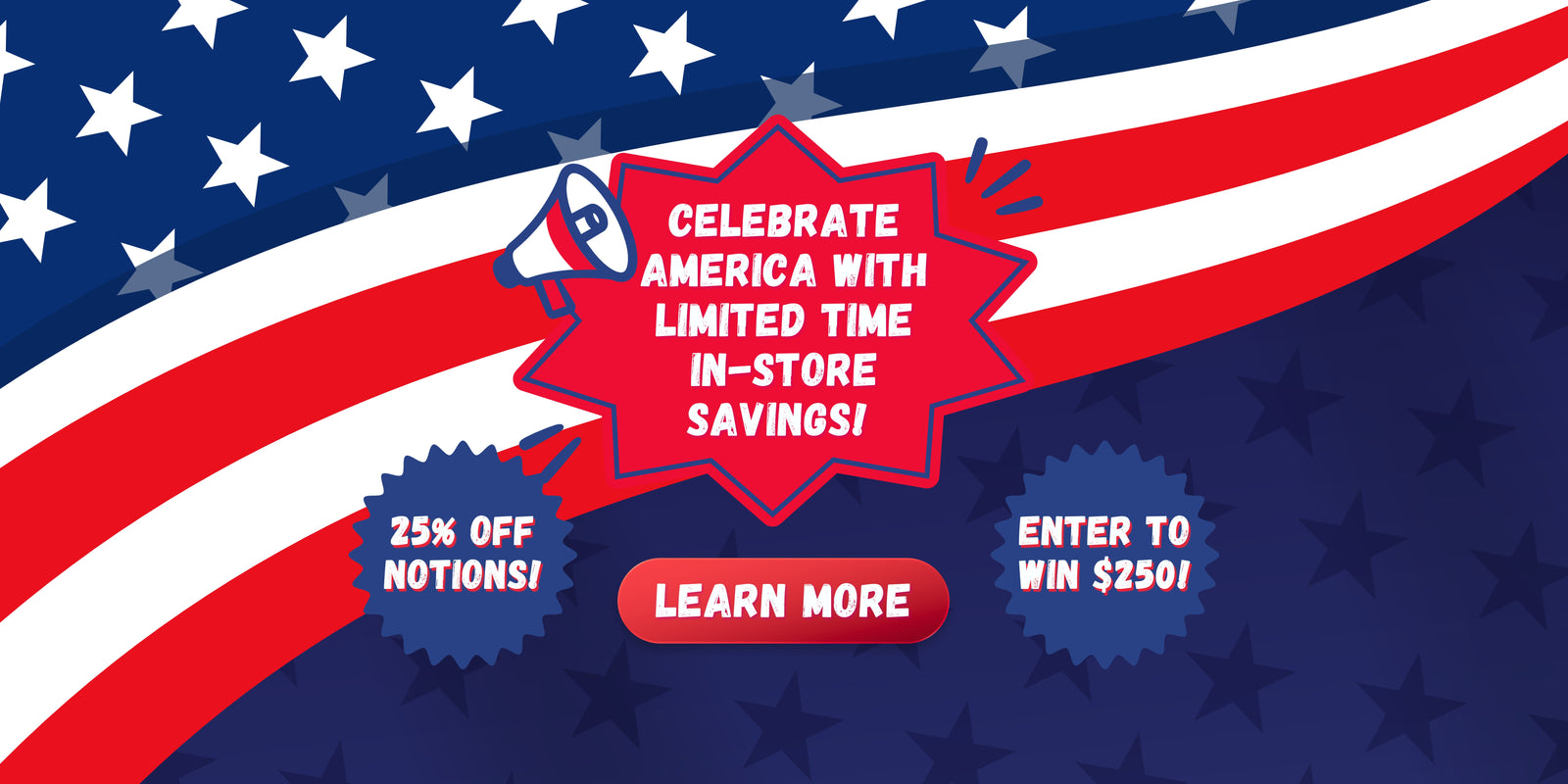 Celebrate America with Quality Sewing Savings!