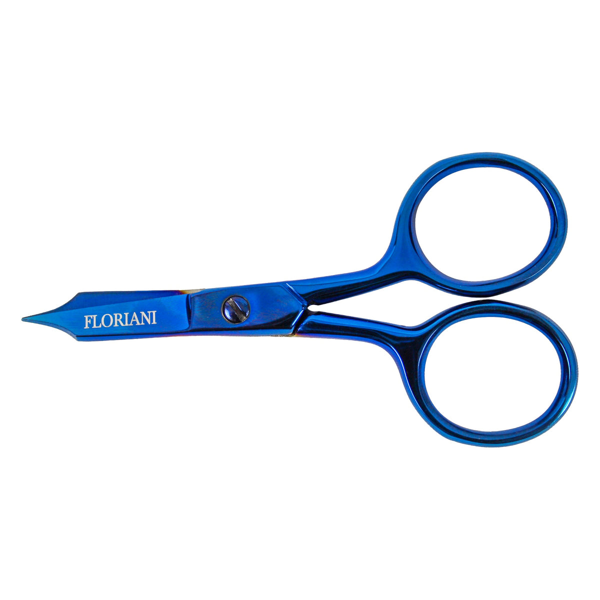 Floriani Metallic Blue Micro Tip Serrated Scissors