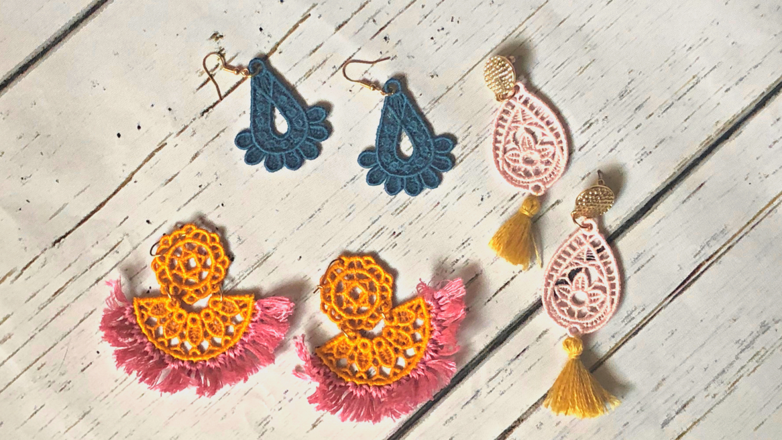 Fun with Embroidery: Embroidered Jewelry Class