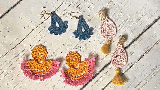 Fun with Embroidery: Embroidered Jewelry Class