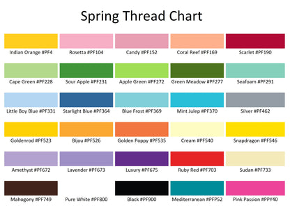 Floriani Summer, Spring or Fall 30 Spool Thread Set