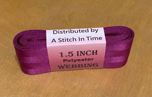 1.5" Poly Webbing, Plum or Navy