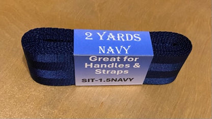 1.5" Poly Webbing, Plum or Navy