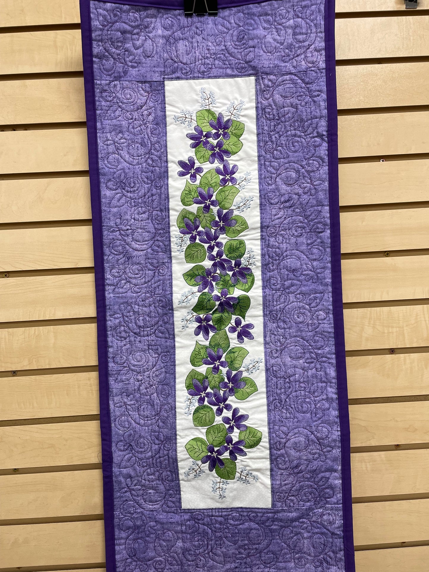 Forget Me Not Violet Table Runner Class