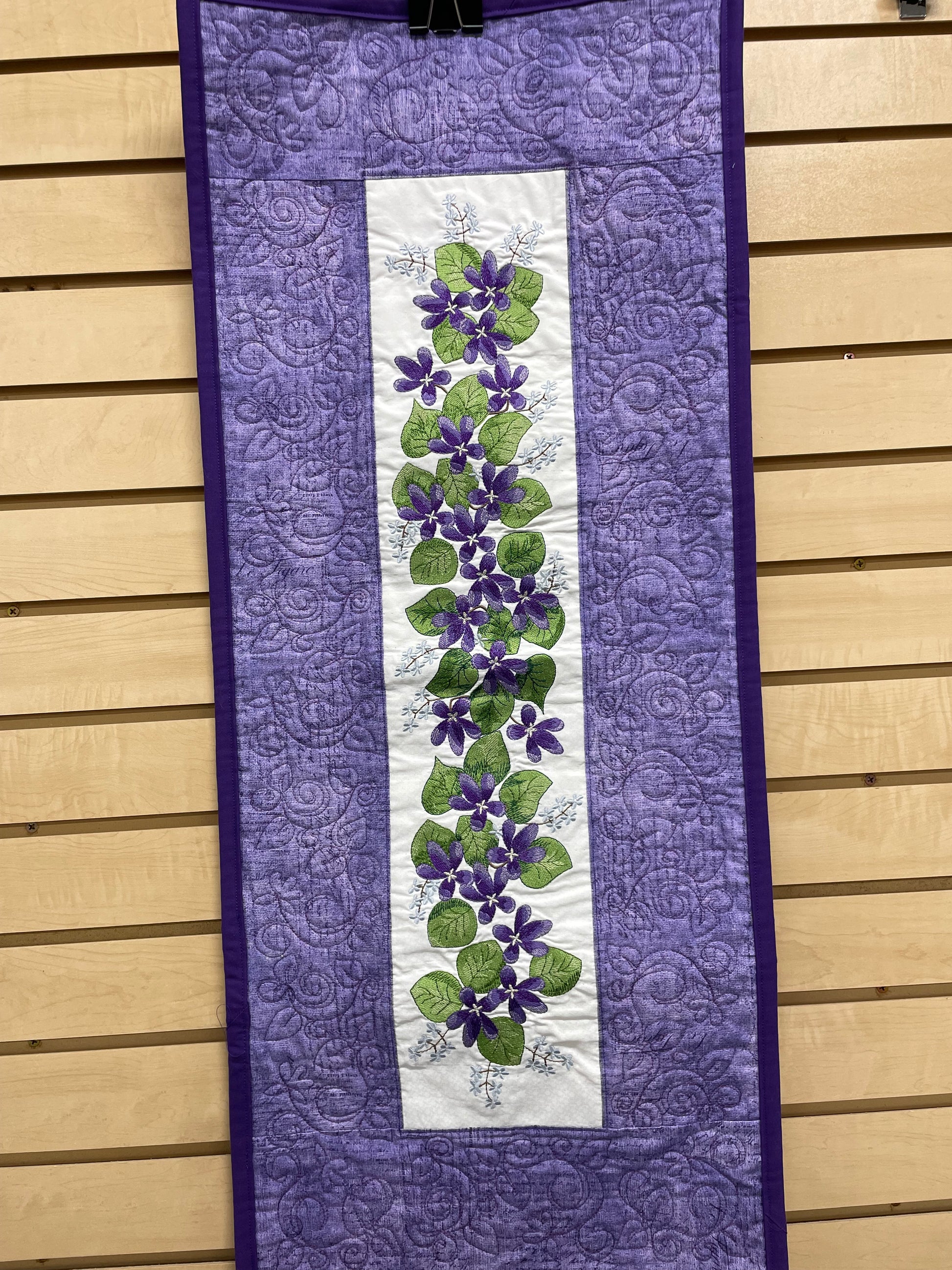 Forget Me Not Violet Table Runner Class