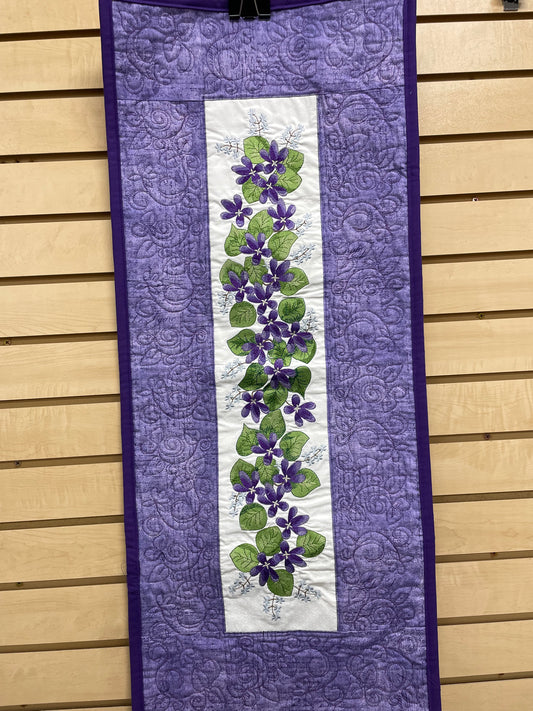 Forget Me Not Violet Table Runner Class