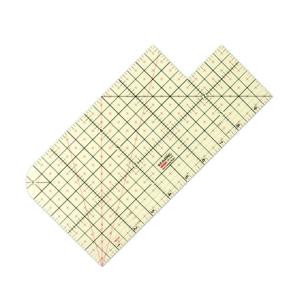 Hot ironing ruler 10in x 5in, transparent heat resistant resin
