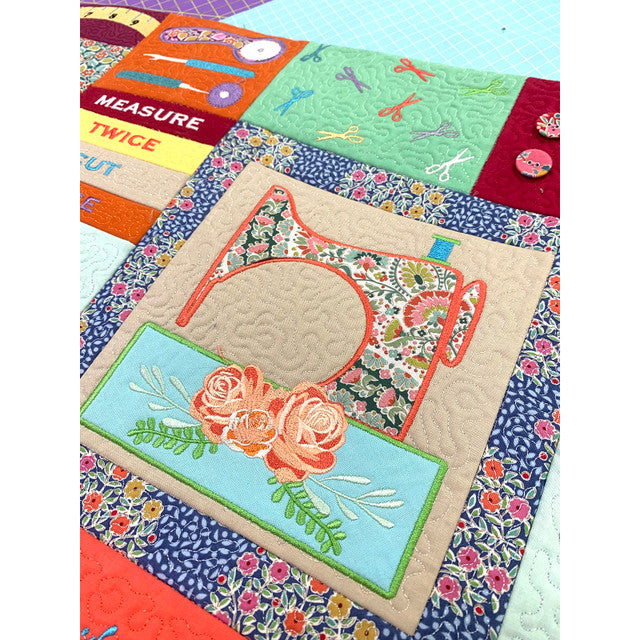 Sew Awesome Embroidery Bench Pillow