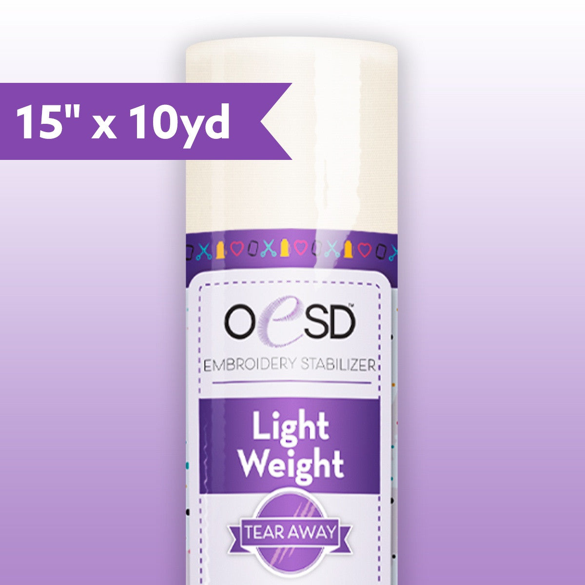 OESD Light Weight TearAway Stabilizer roll, 15 inches by 10 yards