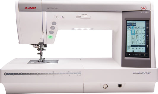 Janome Horizon Memory Craft 9450 QCP Professional Sewing and Quilting Machine