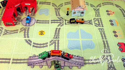 Bedtime Rail Line Quilt Embroidery Designs