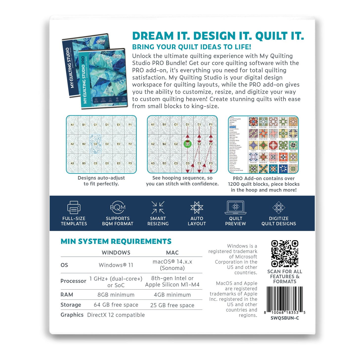My Quilting Studio PRO Software