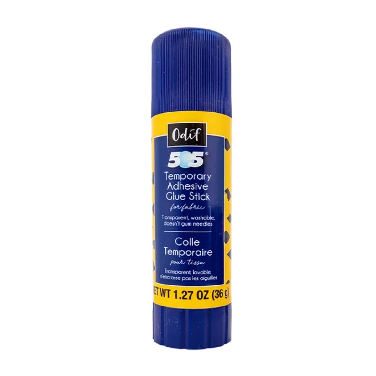Odif 505 Temporary Fabric Adhesive Glue Stick, 1.27oz