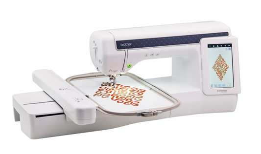 Brother Expedition BX1e embroidery machine, angle view