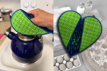 Heart pot holders made in the Floriani Total Control U class