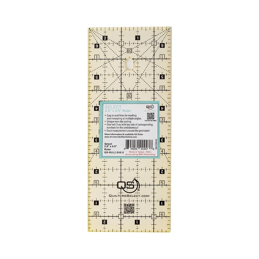 Quilters Select 'non slip' Ruler measures 6 x 6 – Rockin' Bobbins Custom  Quilting and Quilt Shop