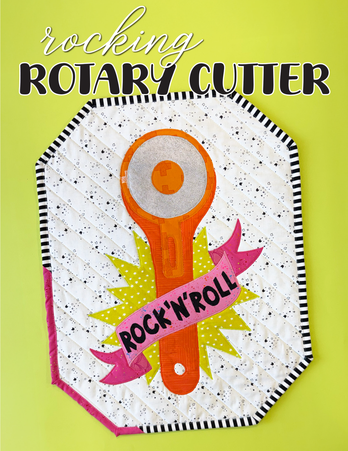 Sassafras Lane Rocking Rotary Cutter Quilt Pattern - 15 x 19 inch fusible applique mini quilt