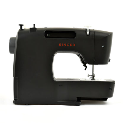 Singer M1150 Black sewing machine rear view showing the open space under the arm