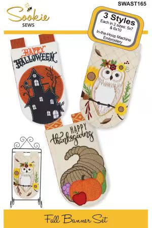 Sookie Sews Fall Banner Set - In-the-Hoop Embroidery Designs