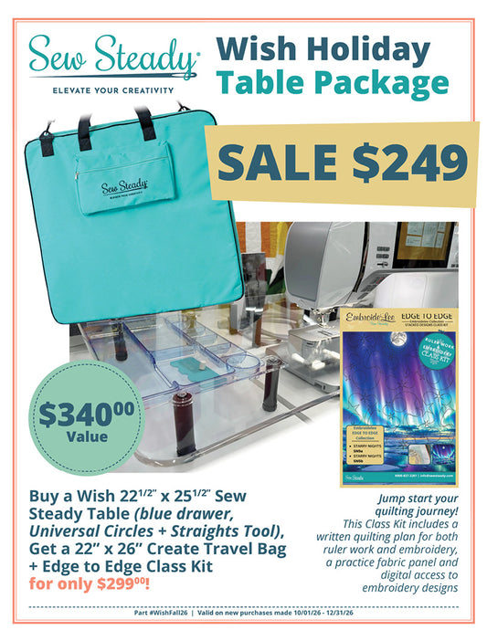 Sew Steady Northern Lights Wish Holiday Table Package