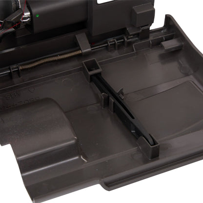 Singer HD0460 serger open lower compartment with a plastic tray