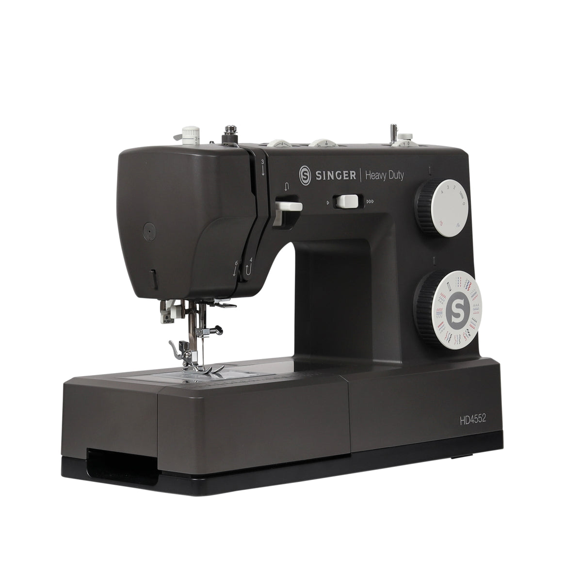 Singer Heavy Duty 4552 Charcoal three-quarter view